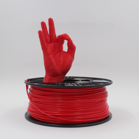 Exemple d'impression d'une main avec le filament ABS Rouge 1.75mm 3DFilTech